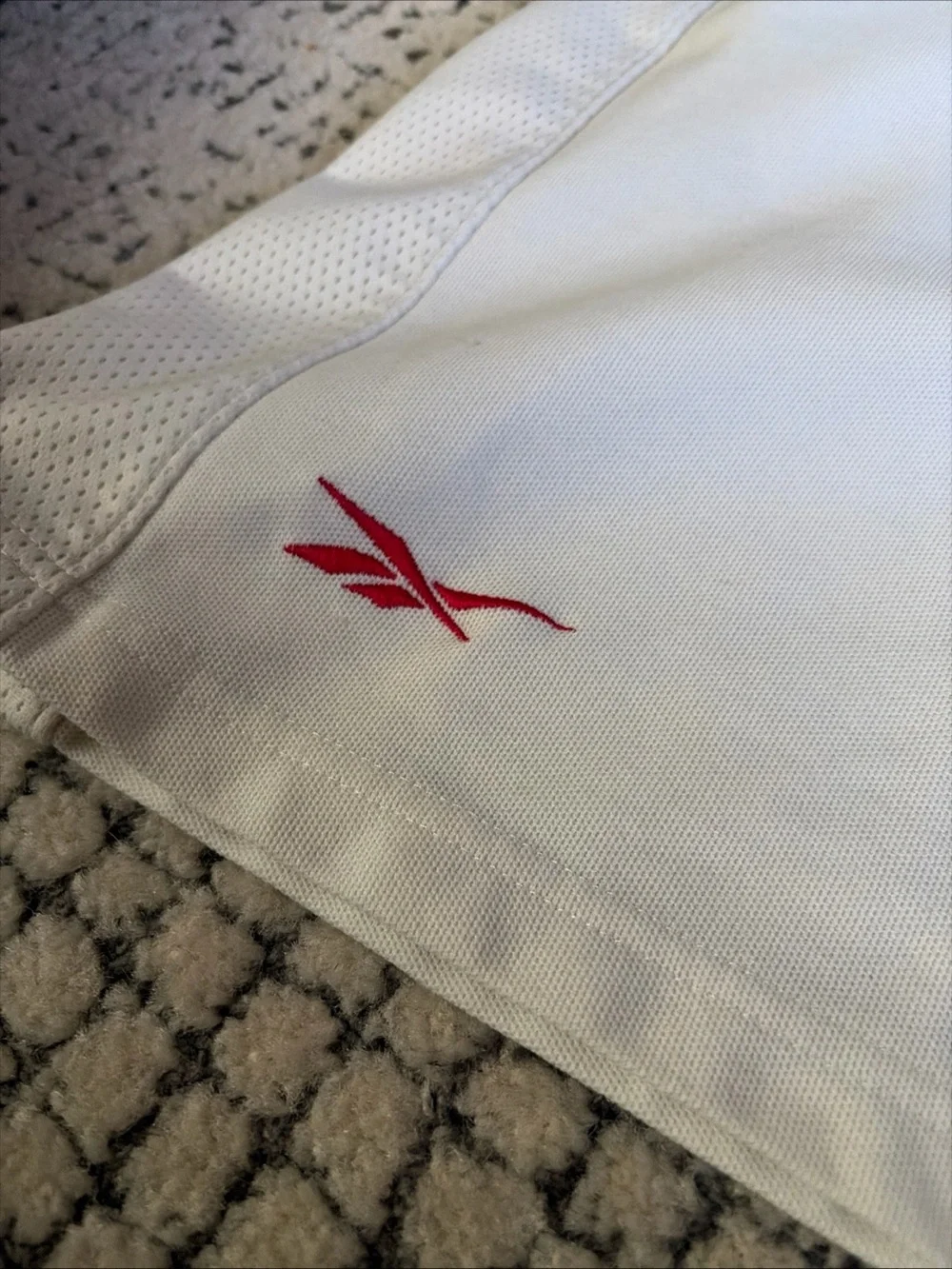 vintage reebok iverson question answer basketball shorts mens xl white/red